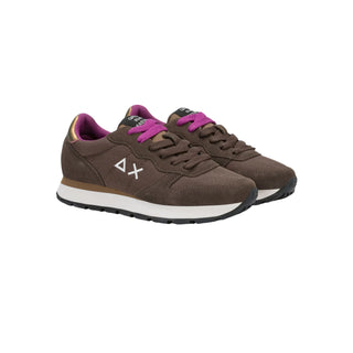 Sun68 sneakers donna Ally Solid in tessuto e suede marrone