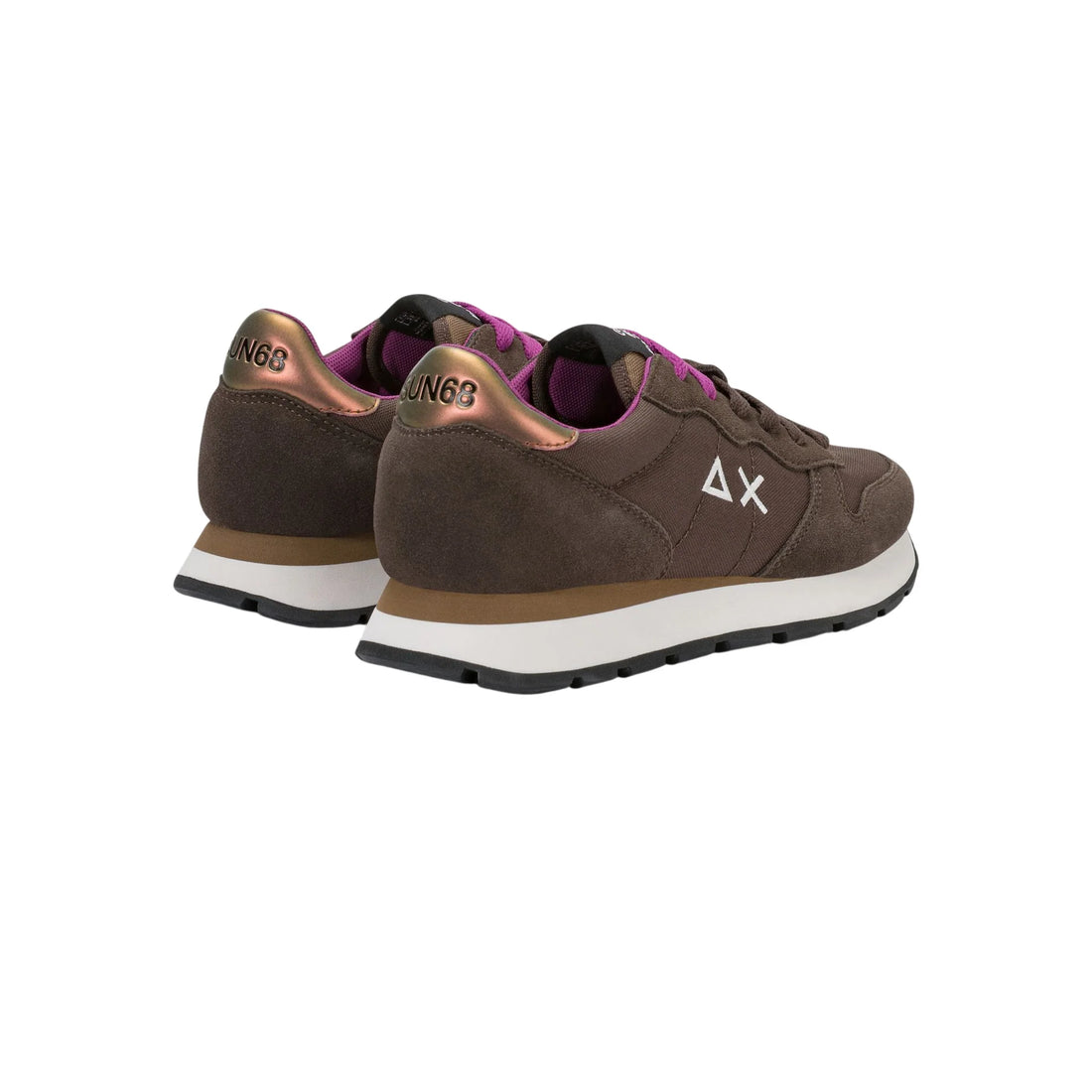 Sun68 sneakers donna Ally Solid in tessuto e suede marrone