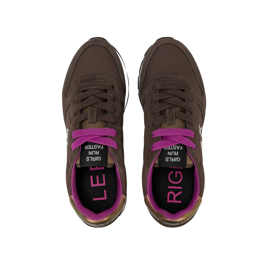 Sun68 sneakers donna Ally Solid in tessuto e suede marrone