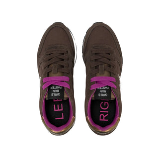 Sun68 sneakers donna Ally Solid in tessuto e suede marrone
