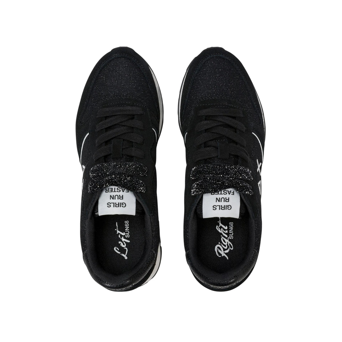 Sun68 sneakers donna Ally Glitter Textile nero
