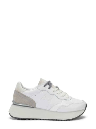 Sun68 sneakers donna Big Ally Leather in ecopelle e suede bianco