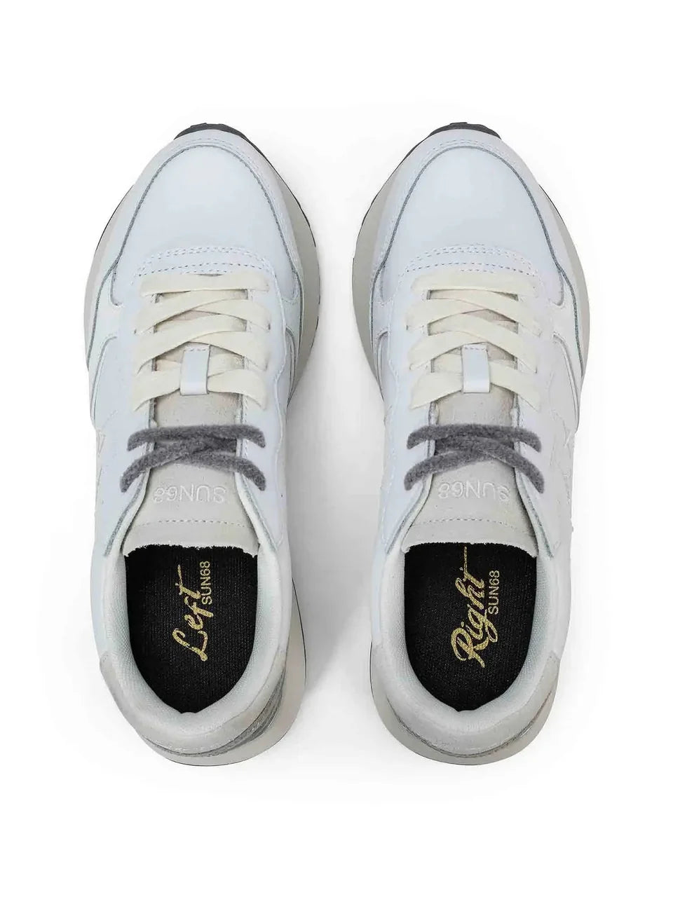 Sun68 sneakers donna Big Ally Leather in ecopelle e suede bianco