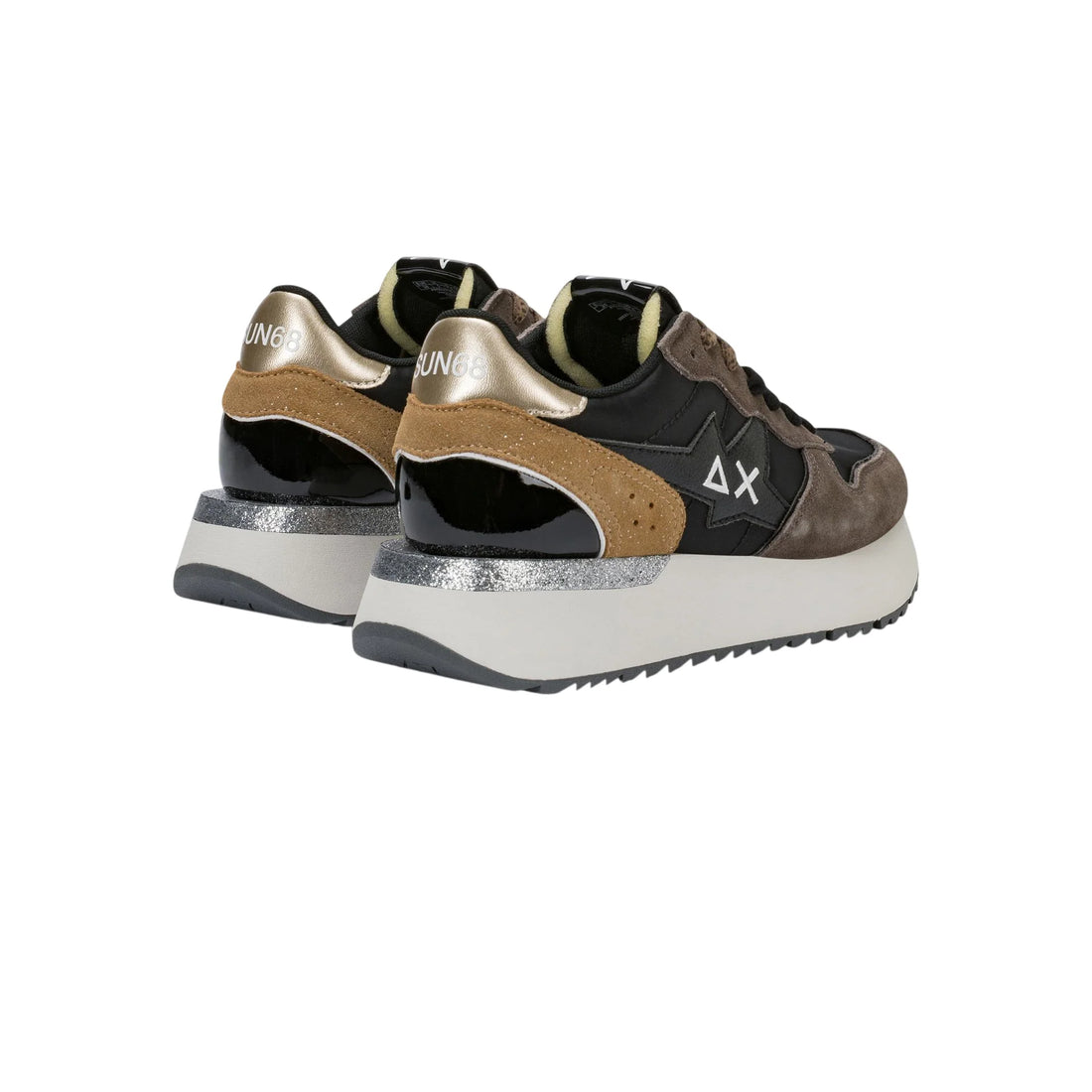 Sun68 sneakers donna Big Stargirl colorblock nero