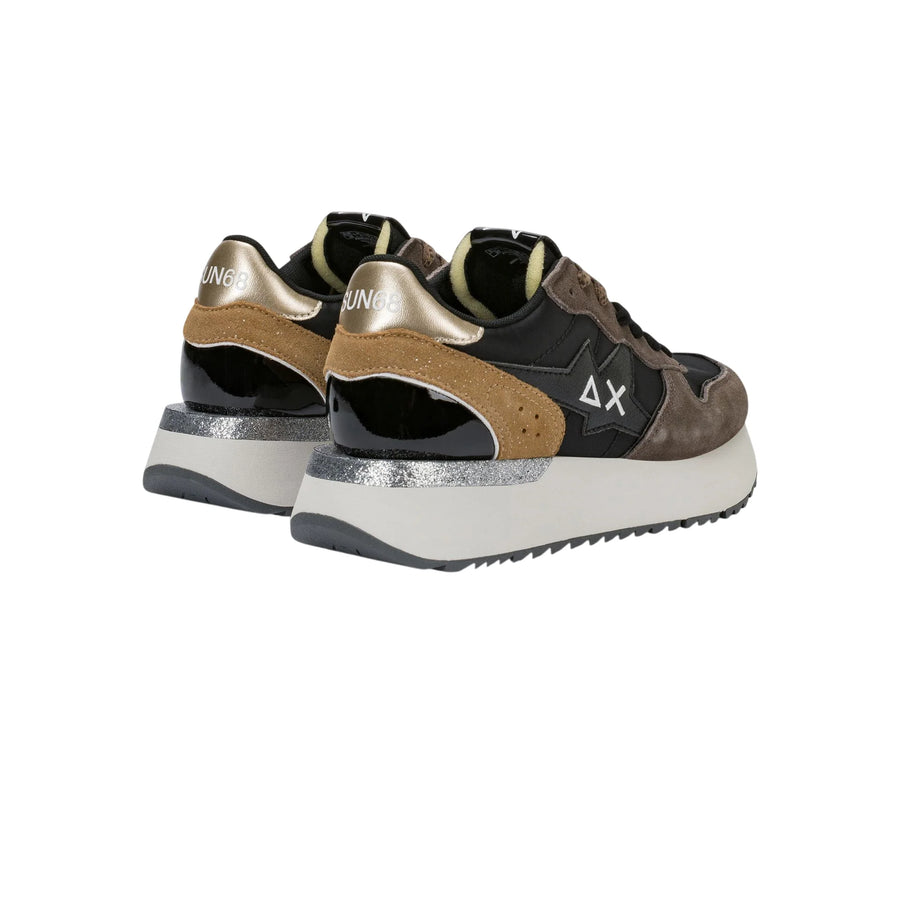 Sun68 sneakers donna Big Stargirl colorblock nero