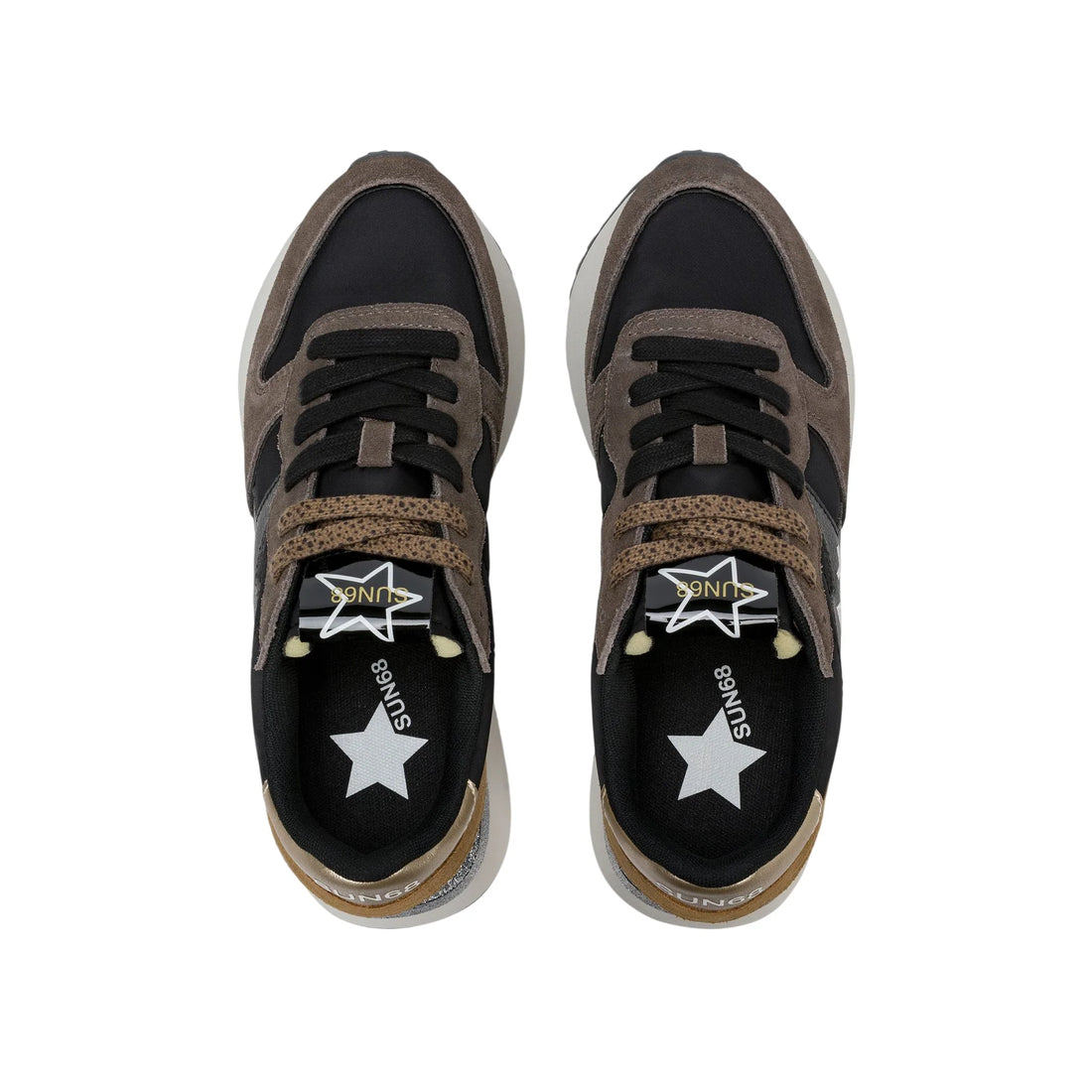 Sun68 sneakers donna Big Stargirl colorblock nero