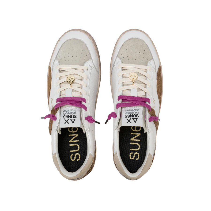 Sun68 sneakers donna Urban Street colorblock bianco marrone