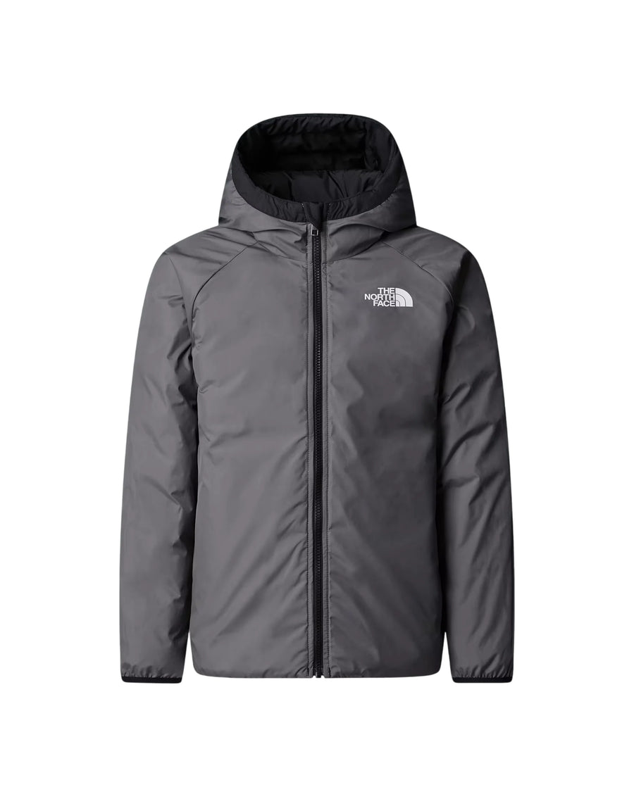 The North Face giubbino imbottito reversibile bambino unisex Perrito nero grigio