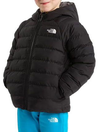 The North Face giubbino imbottito reversibile Perrito bambino con cappuccio nero grigio NF0A88VJ WOO1 THE NORTH FACE 