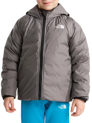 The North Face giubbino imbottito reversibile Perrito bambino con cappuccio nero grigio NF0A88VJ WOO1 THE NORTH FACE 