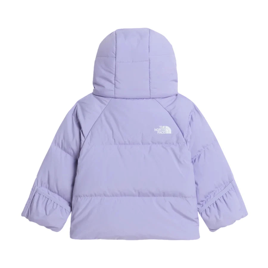 The North Face piumino neonata trapuntato con cappuccio lilla