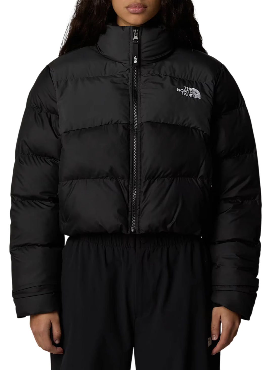 The North Face piumino crop donna Saikuru nero