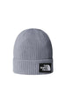 The North Face cappello unisex in maglia con patch logo grigio