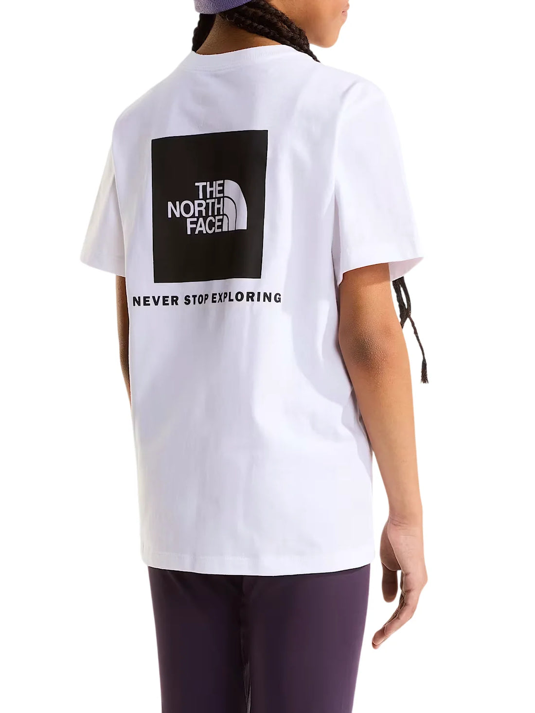The North Face T-shirt manica corta unisex bambino bianco