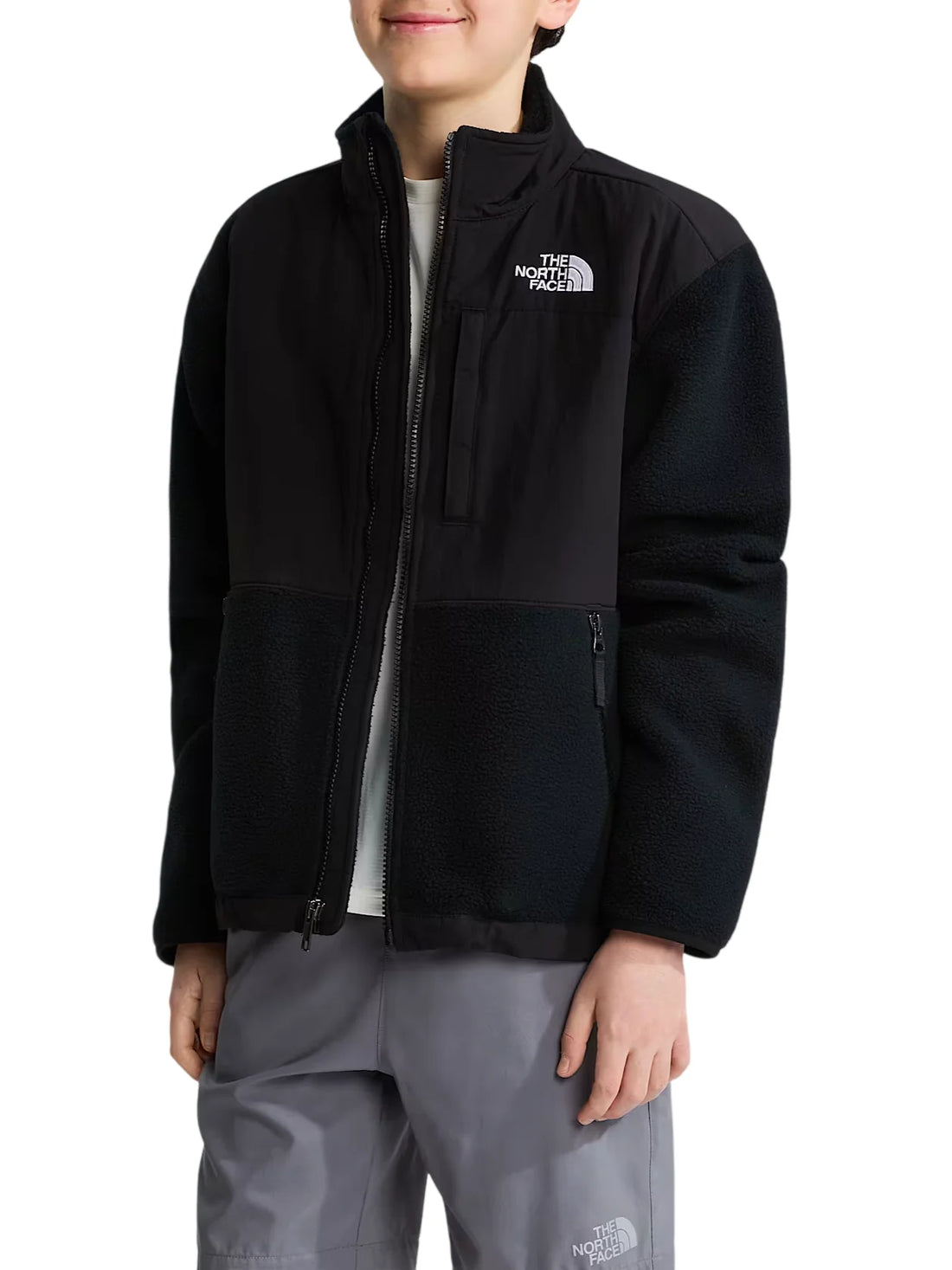 The North Face giacca con zip unisex bambino Denali nero