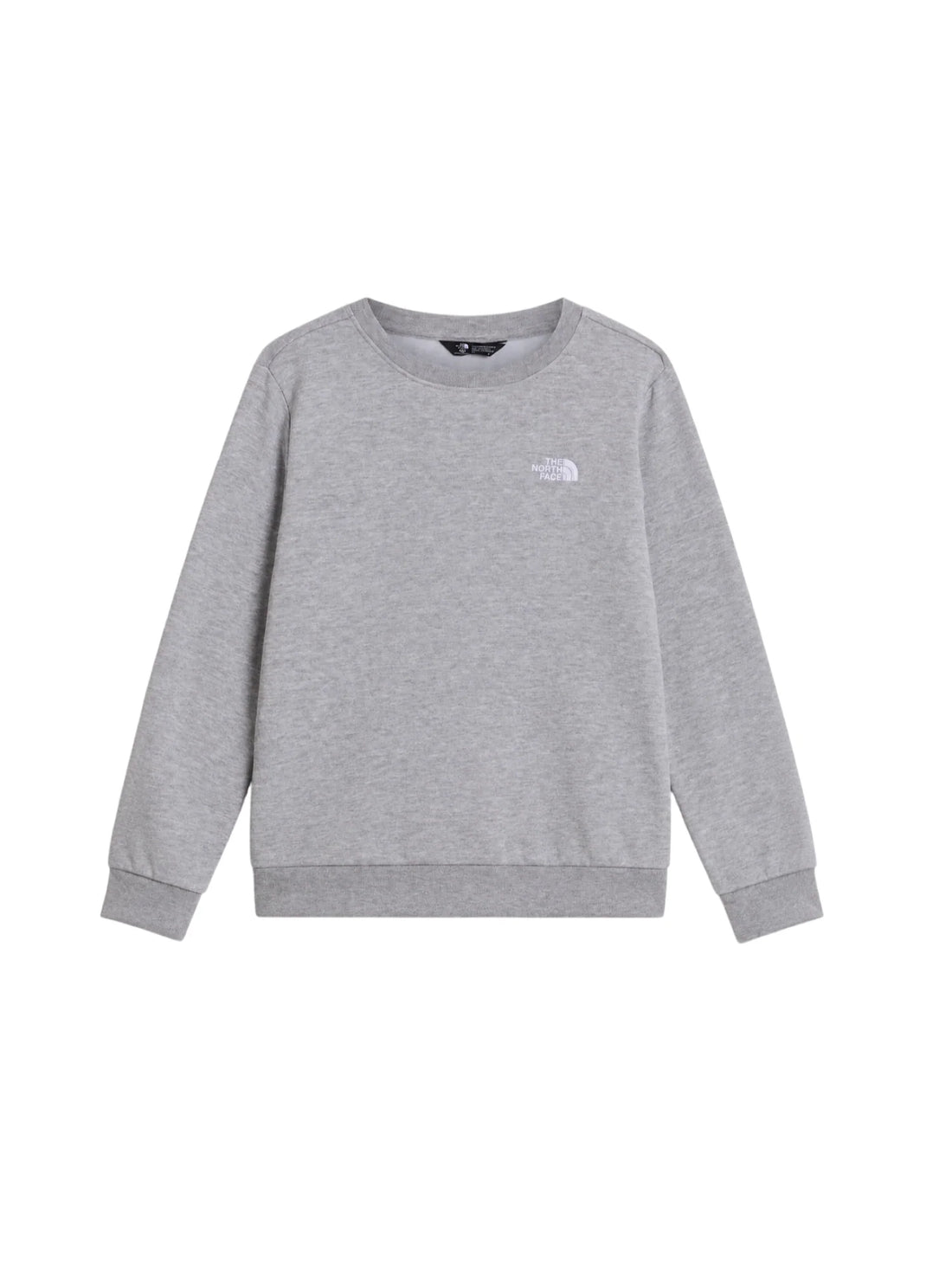 The North Face felpa unisex bambino in cotone felpato grigio