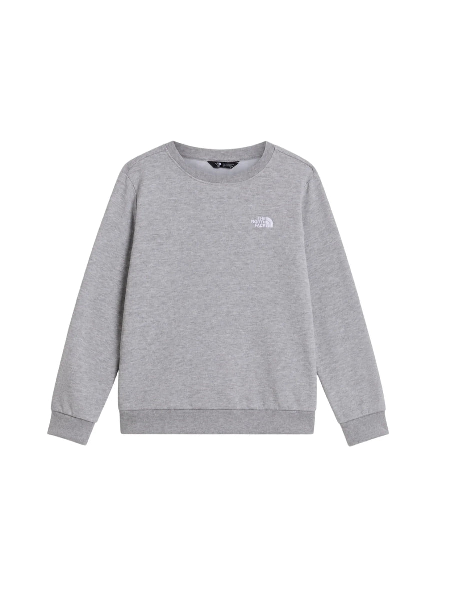 The North Face felpa unisex bambino in cotone felpato grigio