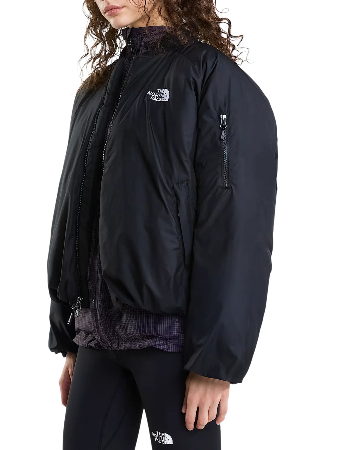 The North Face giubbino imbottito bomber donna Choqa nero