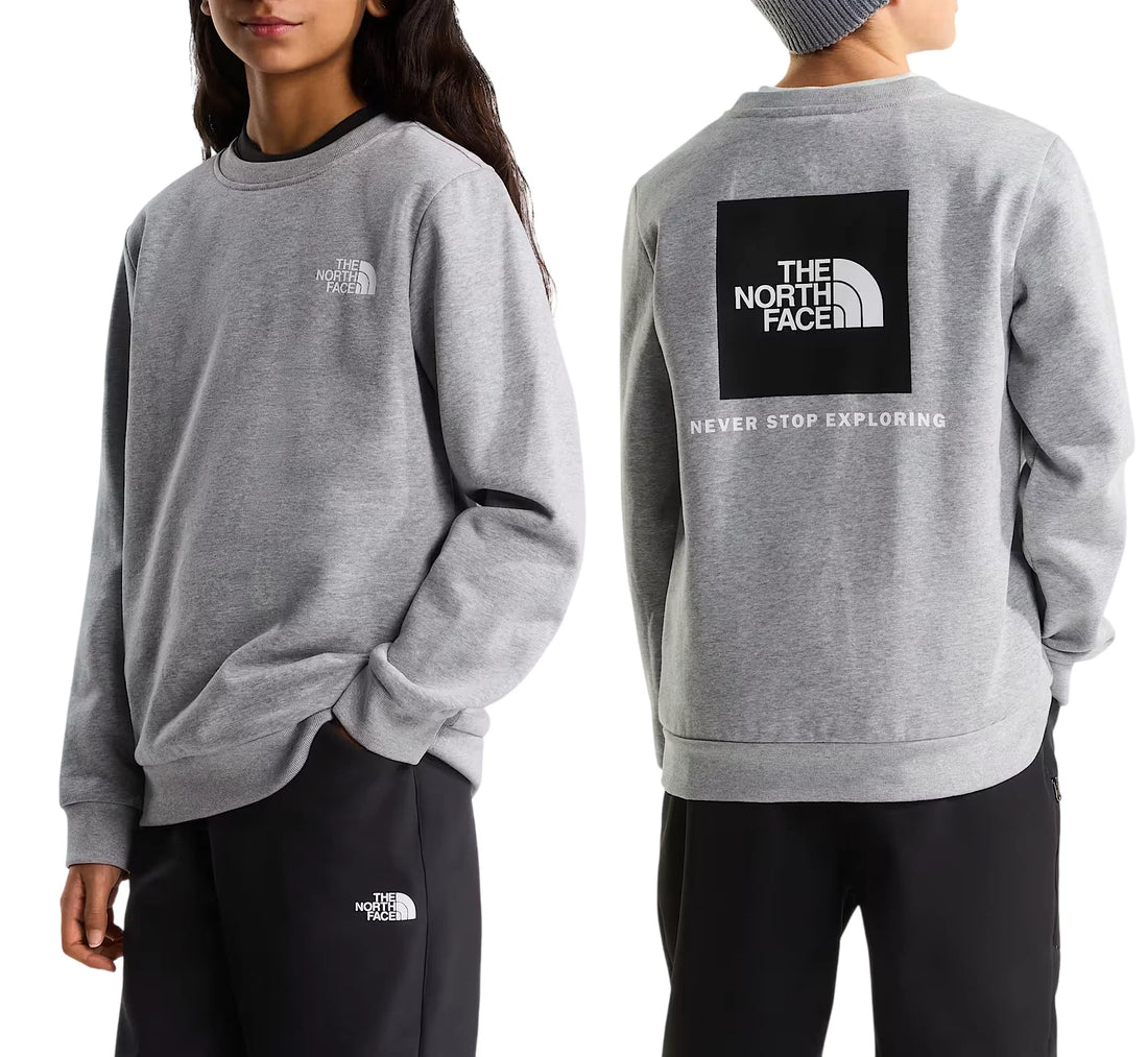 The North Face felpa unisex bambino con logo grigio