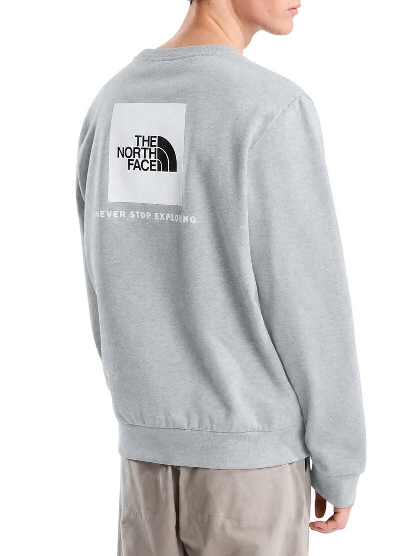 The North Face felpa uomo con stampe logo Evolution Box grigio