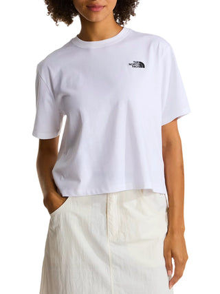 The North Face T-shirt crop donna manica corta Evolution bianco NF0A8FDH FN41 THE NORTH FACE 