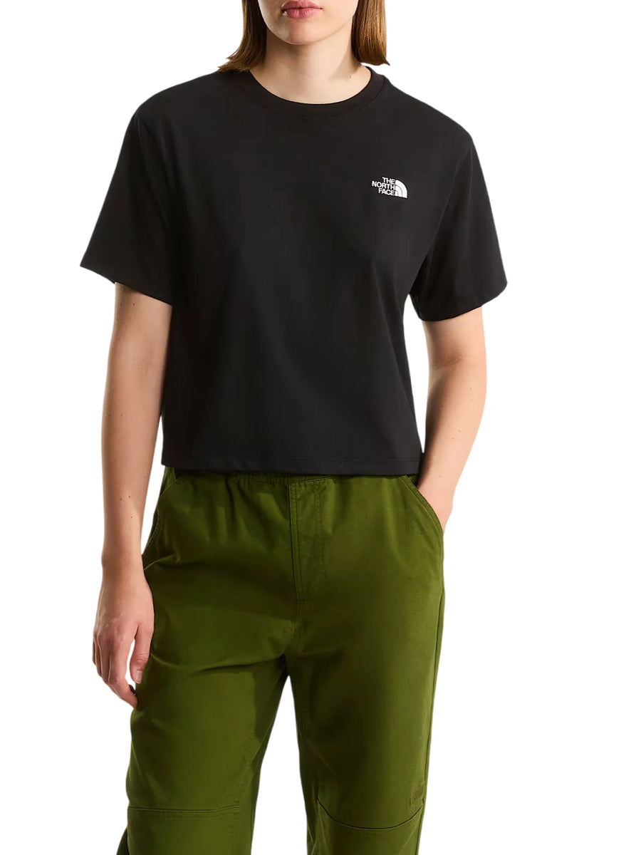 The North Face T-shirt crop donna manica corta Evolution nero