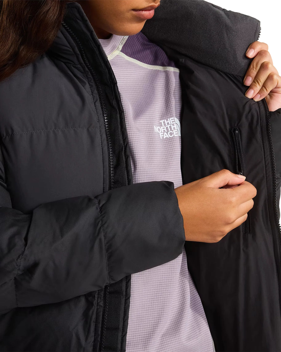 The North Face piumino trapuntato donna Saikuru nero