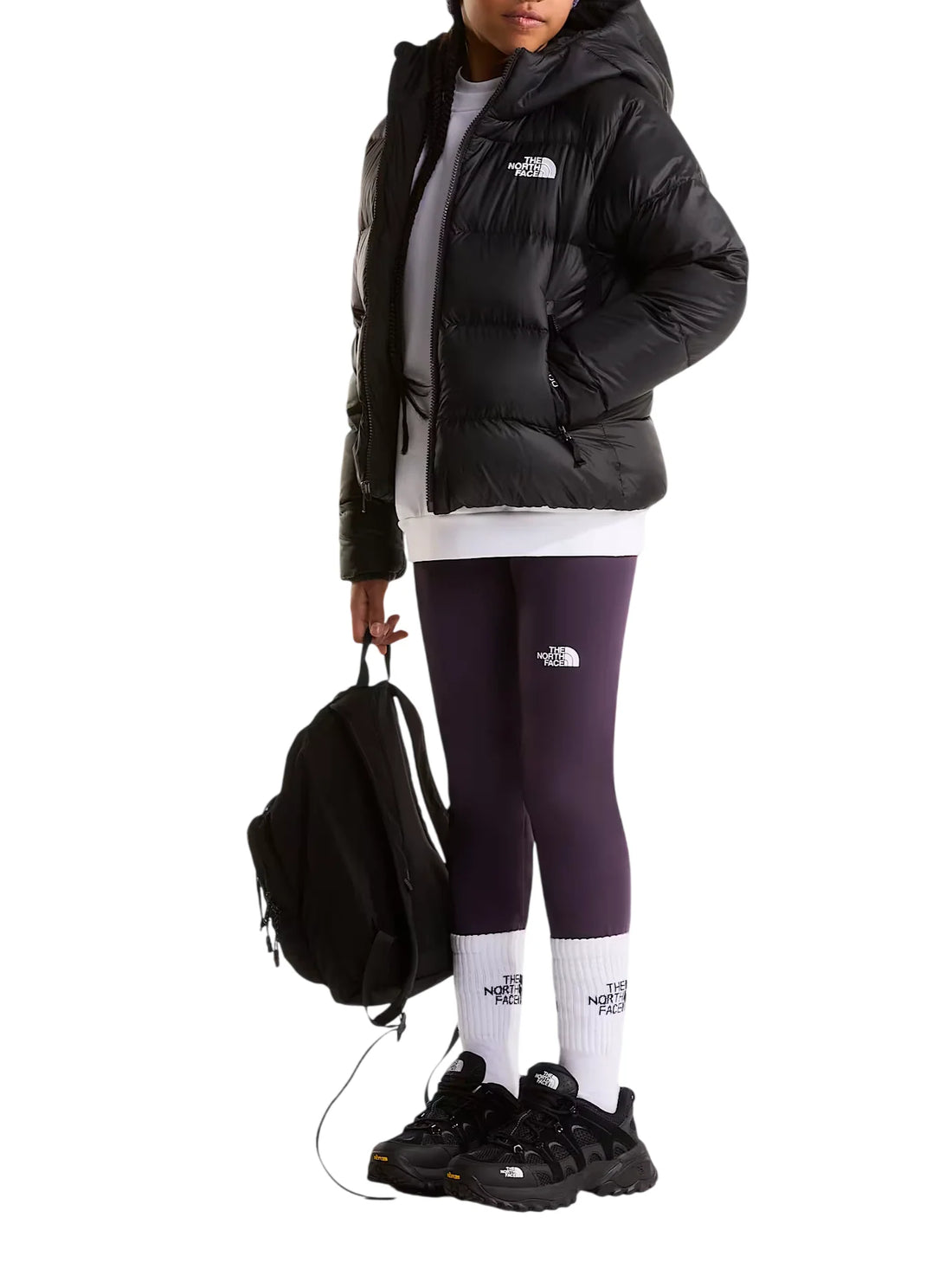 The North Face giubbino unisex bambino con cappuccio Hydrenalite nero