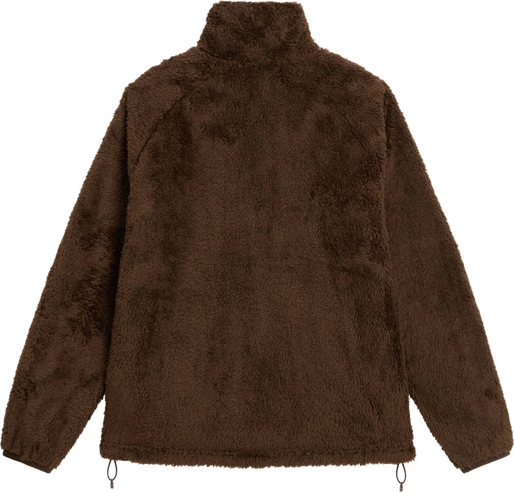 The North Face giubbino donna con zip in tessuto sherpa marrone
