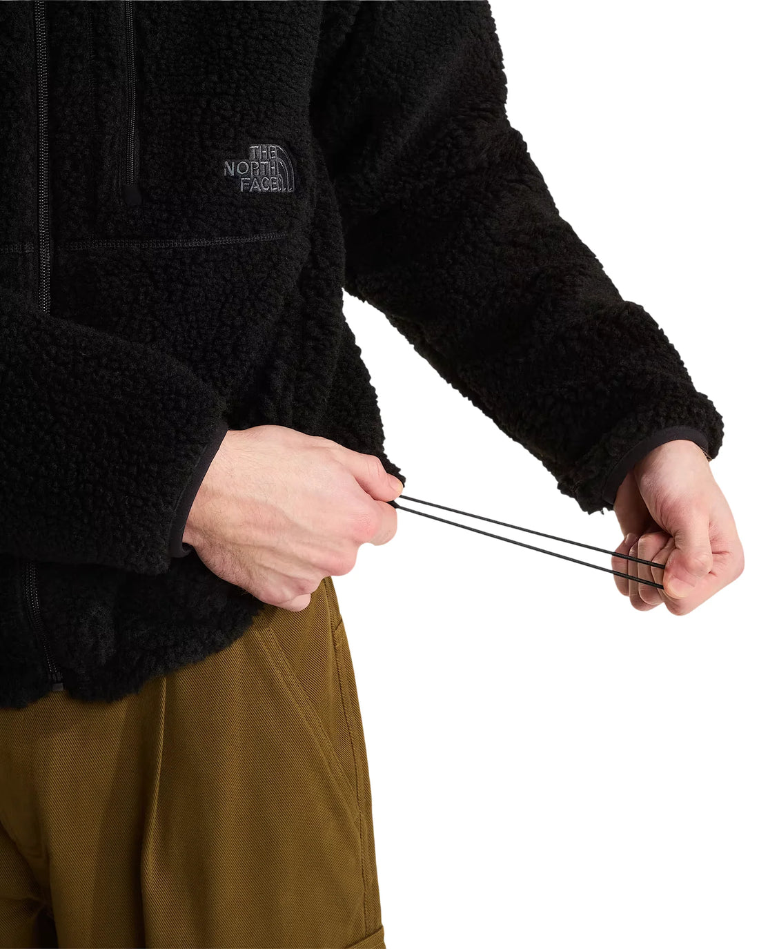 The North Face giacca uomo Extreme Pile sherpa con zip nero