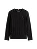 Tommy Hilfiger maglia a trecce bambino nero
