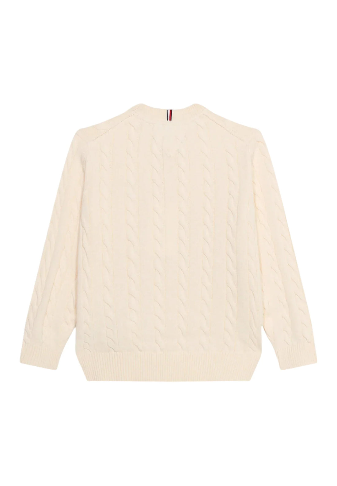 Tommy Hilfiger maglia a trecce bambino beige