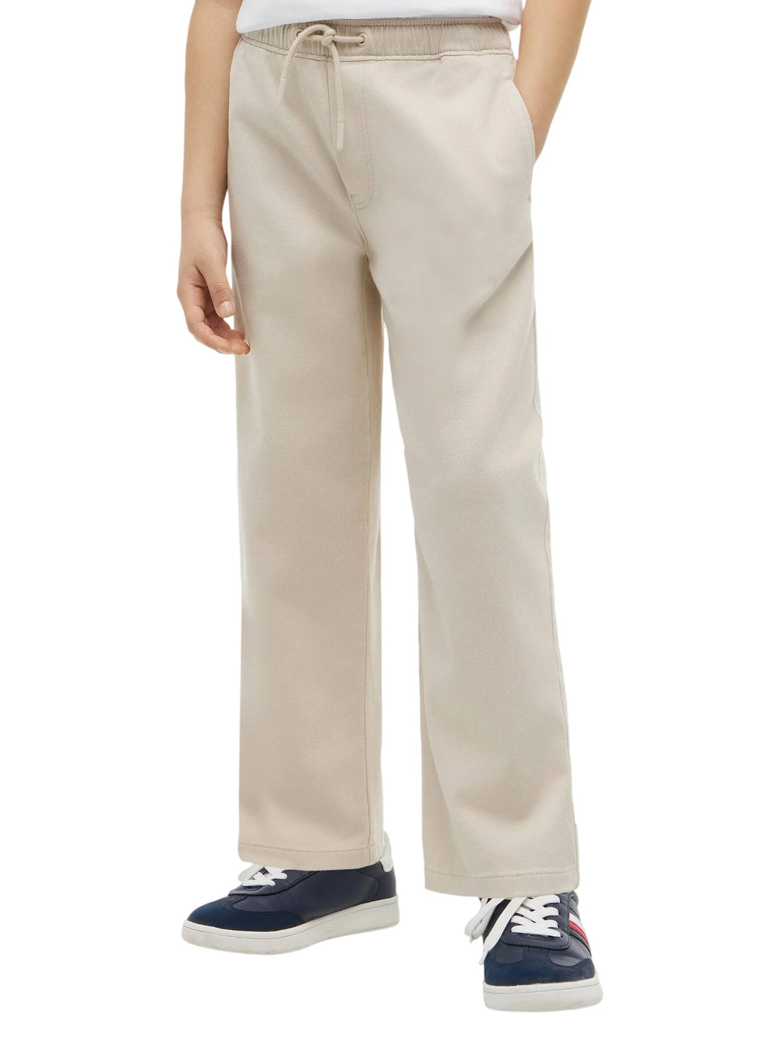 Tommy Hilfiger pantaloni bambino baggy con coulisse beige