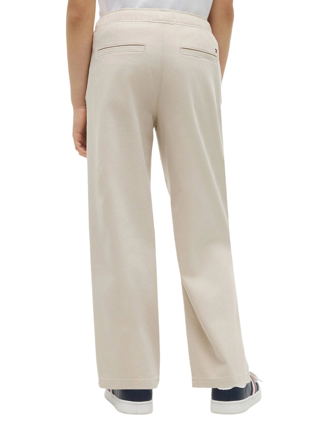 Tommy Hilfiger pantaloni bambino baggy con coulisse beige