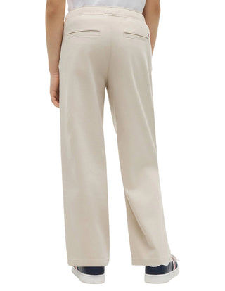 Tommy Hilfiger pantaloni bambino baggy con coulisse beige
