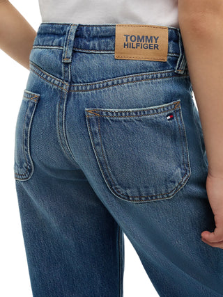 Tommy Hilfiger jeans bambino gamba straight lavaggio blu