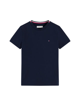 Tommy Hilfiger T-shirt manica corta bambino in piquè blu