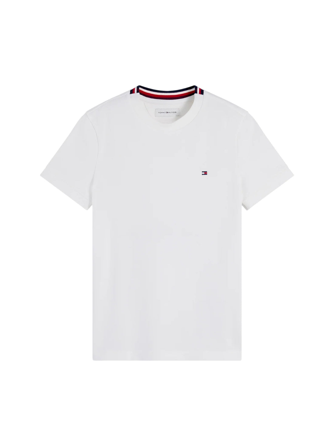 Tommy Hilfiger T-shirt manica corta bambino in piquè bianco