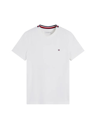Tommy Hilfiger T-shirt manica corta bambino in piquè bianco