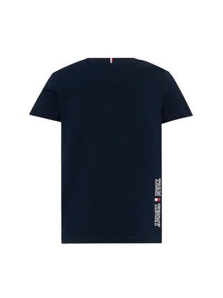 Tommy Hilfiger T-shirt manica corta bambino logo iconico blu