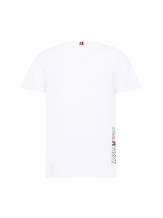 Tommy Hilfiger T-shirt manica corta bambino logo iconico bianco