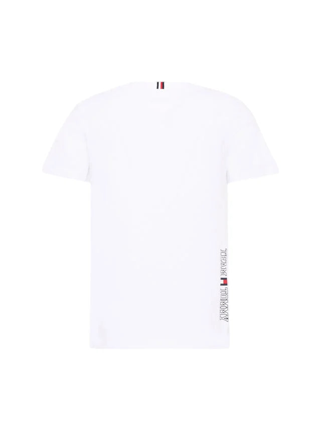 Tommy Hilfiger T-shirt manica corta bambino logo iconico bianco KB0KB10591 YBR Tommy Hilfiger