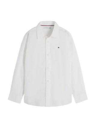 Tommy Hilfiger camicia manica lunga bambino bianco