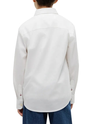 Tommy Hilfiger camicia manica lunga bambino bianco