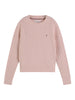 Tommy Hilfiger maglia bambina in cotone a trecce rosa