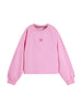 Tommy Hilfiger felpa bambina con patch logato rosa