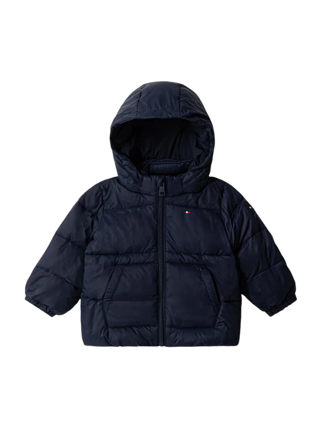 Tommy Hilfiger piumino neonato trapuntato con cappuccio blu
