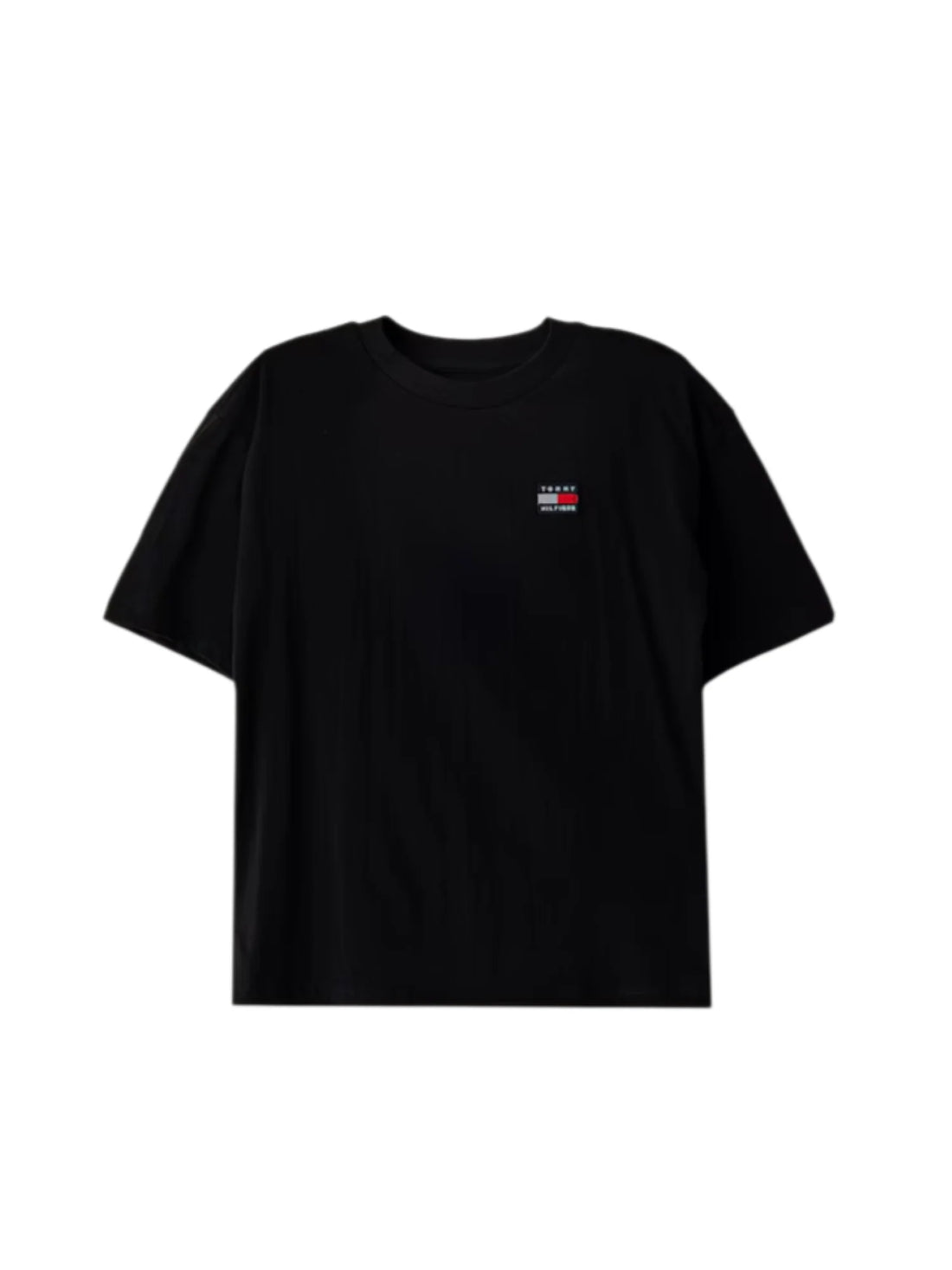 Tommy Hilfiger T-shirt manica corta bambino patch logo nero