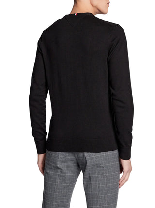 Tommy Hilfiger maglia girocollo in misto cashmere nero MW0MW28046 BDS Tommy Hilfiger 
