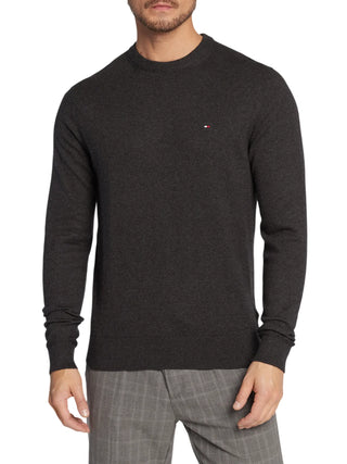 Tommy Hilfiger maglia girocollo in misto cashmere grigio melange MW0MW28046 P92 Tommy Hilfiger 